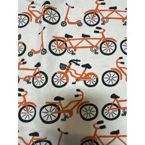 Organic Cotton Baby Blanket With Orange Bicycle Print By Winter Water Factory